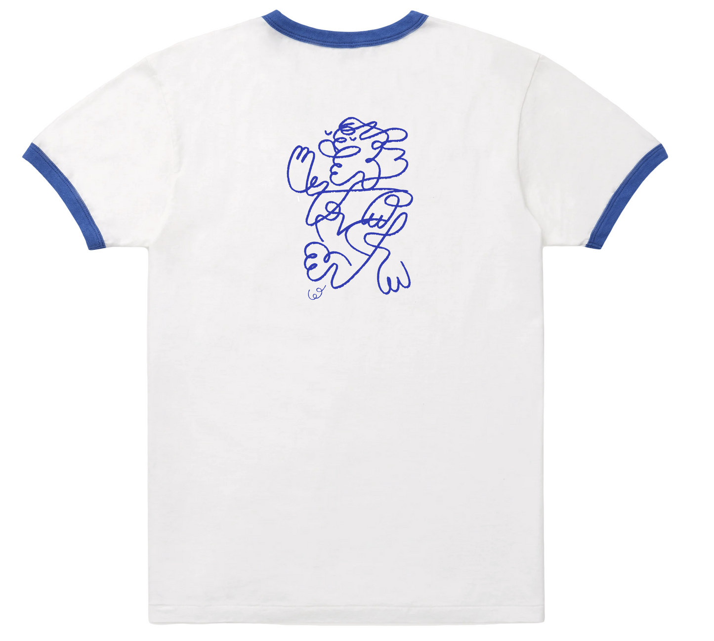 Dark Blue Ringer Tee